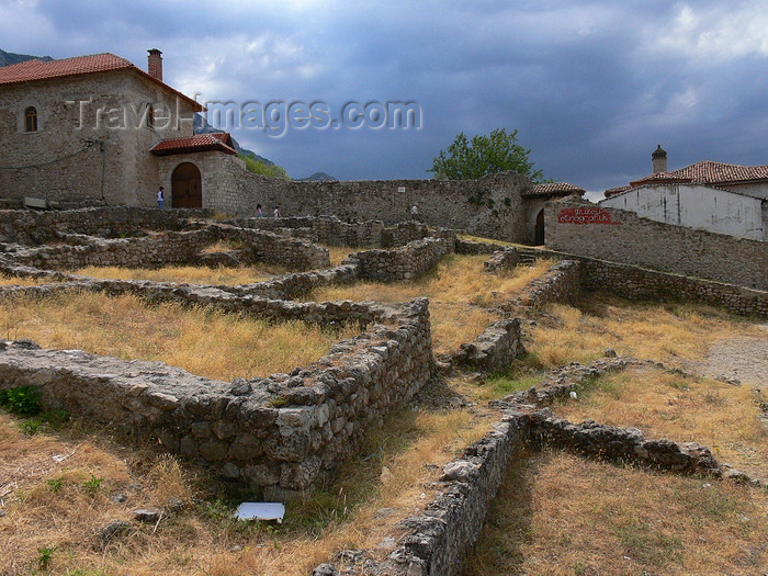 albania73: Kruje, Durres County, Albania: ruins and dark sky - photo by J.Kaman - (c) Travel-Images.com - Stock Photography agency - Image Bank