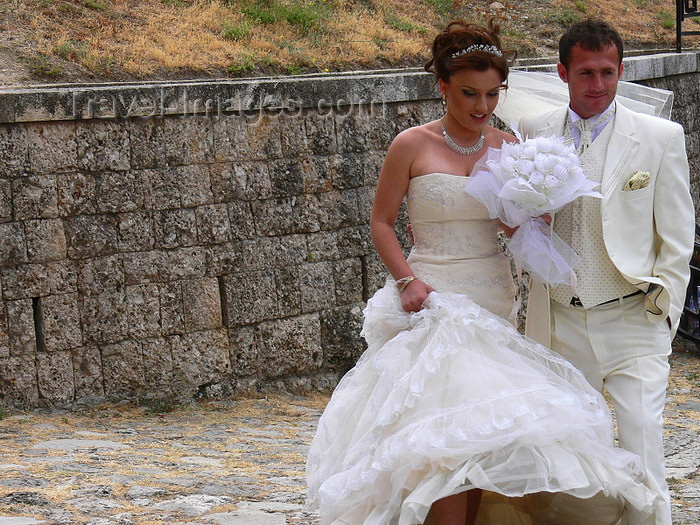 albania76: Kruje, Durres County, Albania: Albanian wedding - bride and groom - photo by J.Kaman - (c) Travel-Images.com - Stock Photography agency - Image Bank