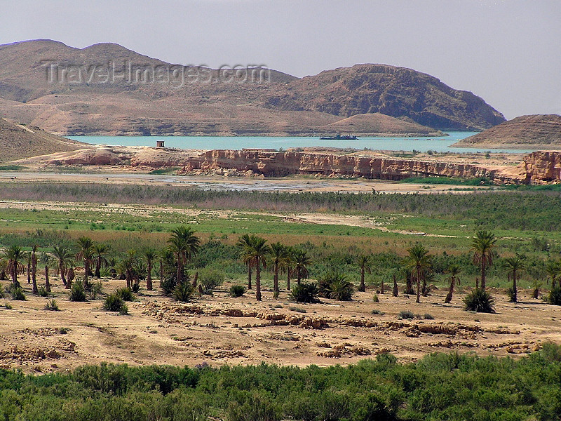 algeria122: Algeria / Algerie - Aures mountains - Wilaya of Batna: lake and oasis - photo by J.Kaman - Massif des Aurès - lac et oasis - (c) Travel-Images.com - Stock Photography agency - Image Bank