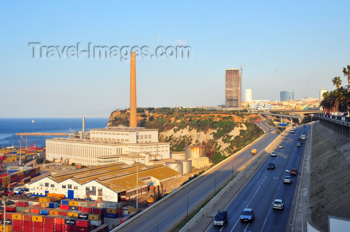 algeria198: Oran, Algeria / Algérie: harbor - power station and Mimouch Lahcen road - photo by M.Torres | Centrale électrique et Route Mimouch Lahcen, ex-Route du Port - (c) Travel-Images.com - Stock Photography agency - Image Bank