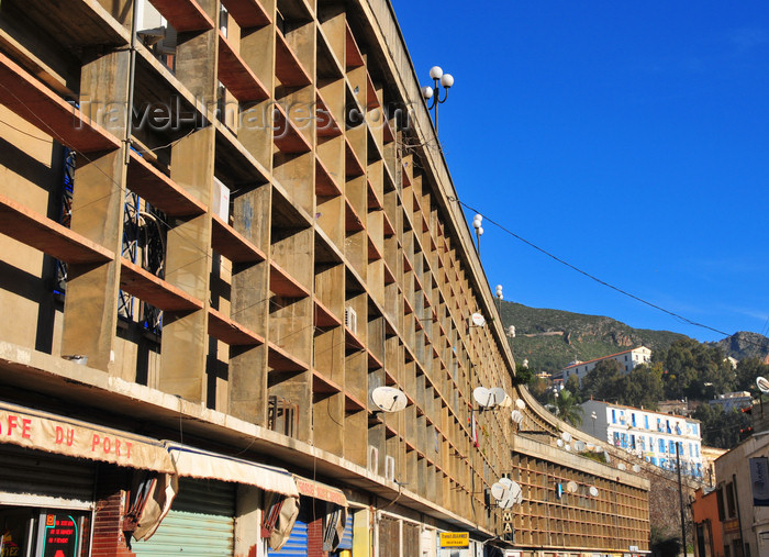 algeria280: Algeria / Algérie - Béjaïa / Bougie / Bgayet - Kabylie: 1960s architecture at Rampe du Port | architecture des années 1960 - Rampe du Port - quartier de la Marine - photo by M.Torres - (c) Travel-Images.com - Stock Photography agency - Image Bank