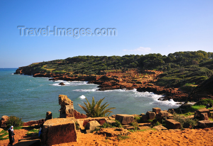 algeria393: Tipaza, Algeria / Algérie: Roman ruins and the Forum promontory - Unesco World Heritage site | ruines romaines et le promontoire du Forum - Patrimoine mondial de l'UNESCO - photo by M.Torres - (c) Travel-Images.com - Stock Photography agency - Image Bank