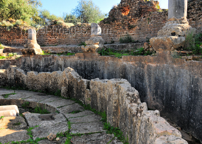 algeria403: Tipaza, Algeria / Algérie: Nymphaeum – monumental public fountain and Temple of the Nymphs built on the decumanus - Tipasa Roman ruins, Unesco World Heritage site | nymphée - fontaine publique monumentale - ruines romaines de Tipasa, Patrimoine mondial de l'UNESCO - photo by M.Torres - (c) Travel-Images.com - Stock Photography agency - Image Bank