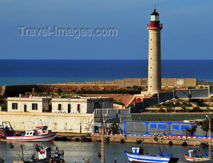 algeria430: Cherchell - Tipasa wilaya, Algeria / Algérie: harbour and lighthouse | le port et le phare - photo by M.Torres - (c) Travel-Images.com - Stock Photography agency - Image Bank