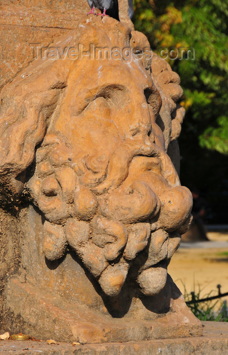 algeria438: Cherchell - Tipasa wilaya, Algeria / Algérie: copy of a monumental Roman fountain - detail of head | réplique d'une fontaine romaine monumentale - détail d'un tête - photo by M.Torres - (c) Travel-Images.com - Stock Photography agency - Image Bank