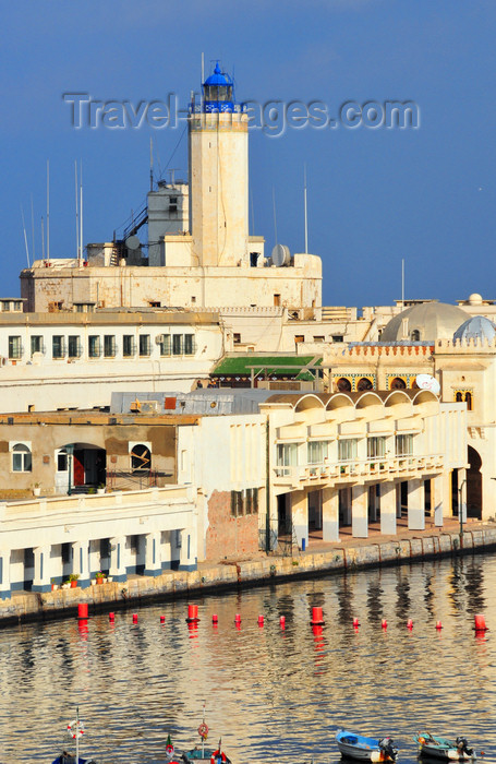 algeria501: Algiers / Alger - Algeria / Algérie: Admiralty / Peñon lighthouse - Admiralty basin | Darse de l'Amirauté - phare de l'Amirauté / du Peñon - bordj El-Fanar, la 'tour du phare' - photo by M.Torres - (c) Travel-Images.com - Stock Photography agency - Image Bank