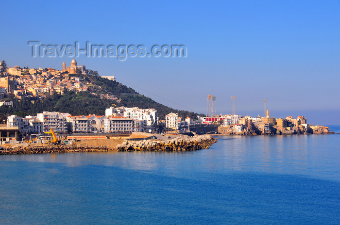 algeria560: Algiers / Alger - Algeria / Algérie: Notre Dame d'Afrique cathedral, Z'ghara, Bologhine and the sea | Cathédrale de Notre Dame d'Afrique, Z'ghara, Bologhine et la mer - photo by M.Torres - (c) Travel-Images.com - Stock Photography agency - Image Bank