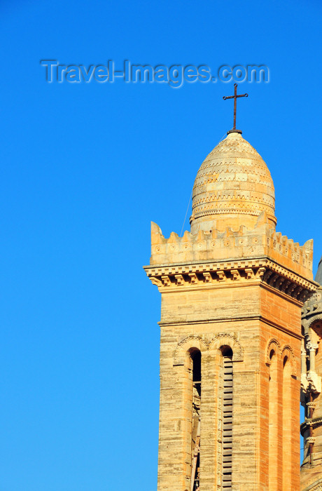 algeria571: Algiers / Alger - Algeria / Algérie: Notre Dame d'Afrique basilica - bell tower shaped like a Maghrebin minaret | Basilique Notre-Dame d'Afrique - campanile en forme de minaret maghrébin - photo by M.Torres - (c) Travel-Images.com - Stock Photography agency - Image Bank