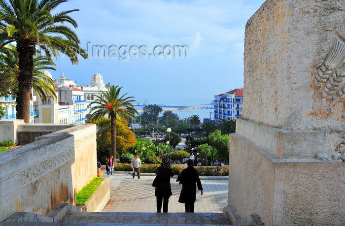 algeria602: Algiers / Alger - Algeria / Algérie: floral clock park - going down the Forum stairs | parc de l'horloge florale - escalier du Forum - photo by M.Torres - (c) Travel-Images.com - Stock Photography agency - Image Bank