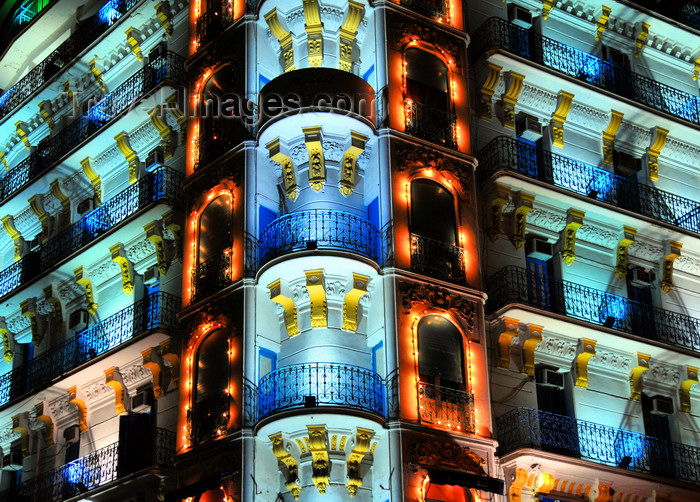 algeria624: Algiers / Alger - Algeria / Algérie: Albert 1er Hotel - nocturnal image | Hôtel Albert 1er - Avenue Pasteur - photo nocturne - photo by M.Torres - (c) Travel-Images.com - Stock Photography agency - Image Bank