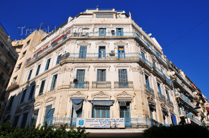 algeria666: Algiers / Alger - Algeria / Algérie: building used by the ENCG, a Manufacturer of margarine, oil and soap - Larbi Ben M’hidi street | ENCG - Entreprise Nationale des Corps Gras - Centre médico-social - rue Larbi Ben M’hidi, ex-rue d'Isly - photo by M.Torres - (c) Travel-Images.com - Stock Photography agency - Image Bank