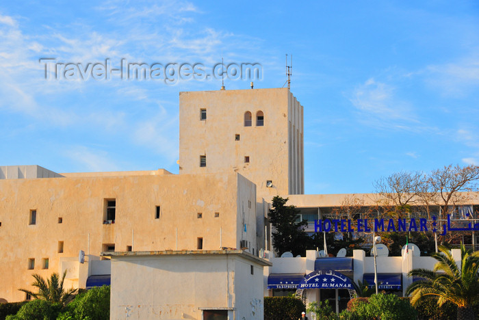 algeria721: Sidi Fredj  / Sidi-Ferruch - Alger wilaya - Algeria / Algérie: El Manar hotel - entrance | Hôtel El Manar - entrée - photo by M.Torres - (c) Travel-Images.com - Stock Photography agency - Image Bank