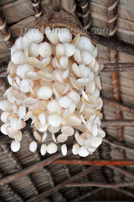 anguilla23: Blowing Point, Anguilla: light fixture made of shells - LA Café Club - photo by M.Torres - (c) Travel-Images.com - Stock Photography agency - Image Bank