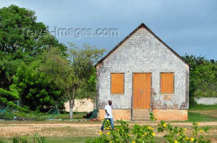 anguilla40: The Valley, Anguilla: old wooden building with shingles - former primary school - photo by M.Torres - (c) Travel-Images.com - Stock Photography agency - Image Bank