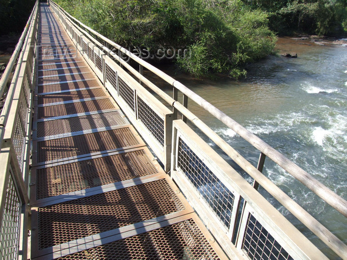 argentina214: Argentina - Iguazu Falls - bridge over the falls - images of South America by M.Bergsma - (c) Travel-Images.com - Stock Photography agency - Image Bank