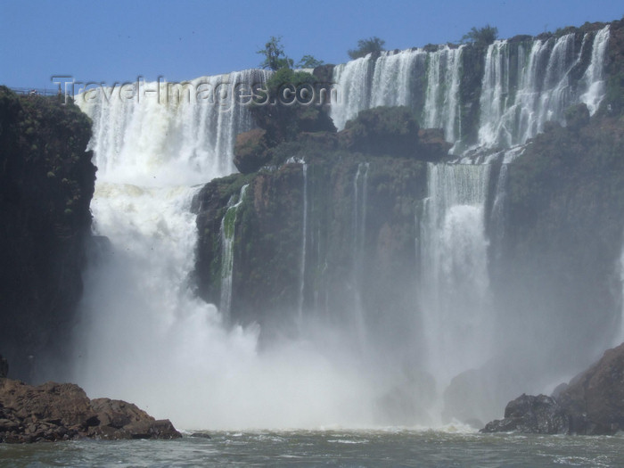 argentina220: Argentina - Iguazu Falls - from the river - images of South America by M.Bergsma - (c) Travel-Images.com - Stock Photography agency - Image Bank