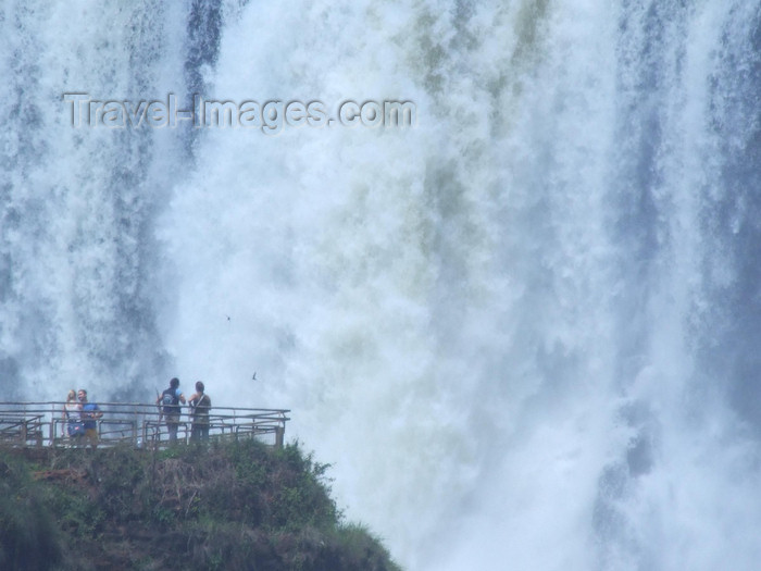 argentina225: Argentina - Iguazu Falls - observation point and water curtain - images of South America by M.Bergsma - (c) Travel-Images.com - Stock Photography agency - Image Bank