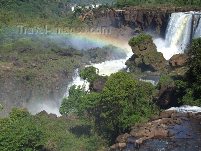 argentina227: Argentina - Iguazu Falls - Rainbow over the falls - images of South America by M.Bergsma - (c) Travel-Images.com - Stock Photography agency - Image Bank