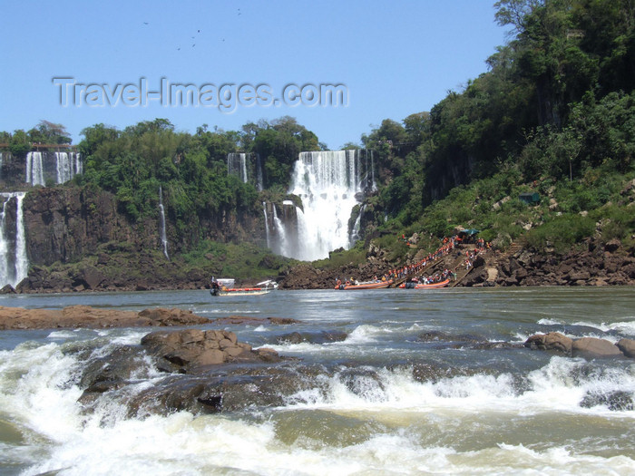 argentina228: Argentina - Iguazu Falls - rapids before the falls - images of South America by M.Bergsma - (c) Travel-Images.com - Stock Photography agency - Image Bank