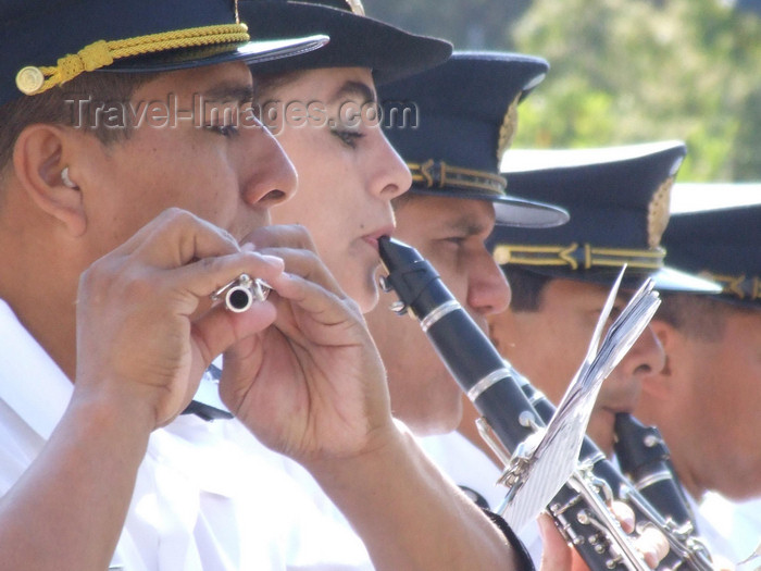 argentina256: Argentina - Salta - Day of the Cuerpo infantil de policia - musicians - images of South America by M.Bergsma - (c) Travel-Images.com - Stock Photography agency - Image Bank