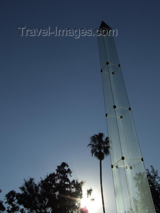 argentina257: Argentina - Salta - Entrance to the Cerro San Bernardo cablecar - glass obelisk - images of South America by M.Bergsma - (c) Travel-Images.com - Stock Photography agency - Image Bank