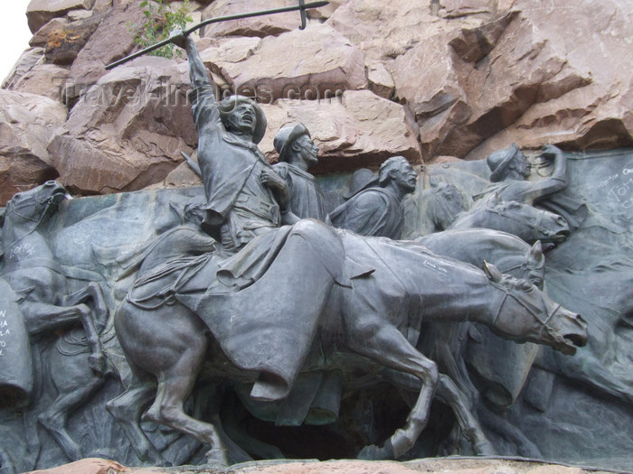 argentina275: Argentina - Salta - Statue of hero Güemes - images of South America by M.Bergsma - (c) Travel-Images.com - Stock Photography agency - Image Bank