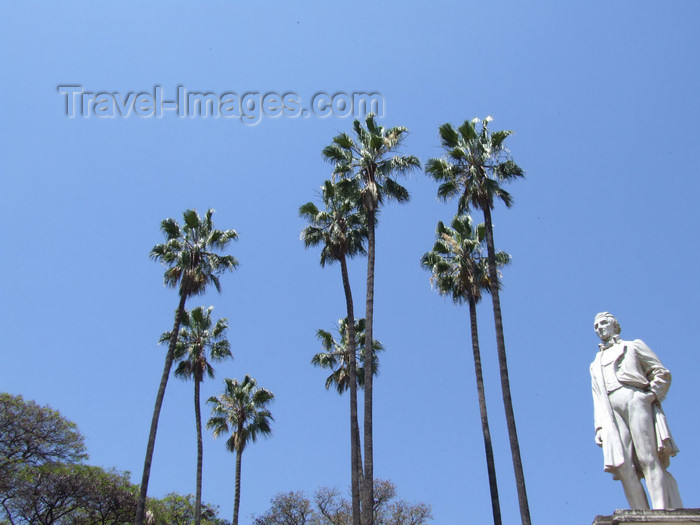 argentina280: Argentina - Salta - Trees and Statue at Parque San Martin - images of South America by M.Bergsma - (c) Travel-Images.com - Stock Photography agency - Image Bank