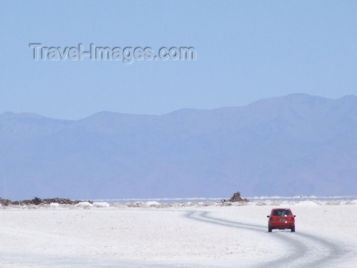 argentina286: Argentina - Salta province - Salinas Grande - road and salt - images of South America by M.Bergsma - (c) Travel-Images.com - Stock Photography agency - Image Bank