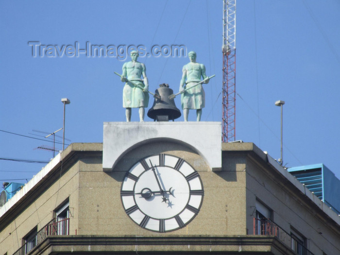 argentina314: Argentina - Buenos Aires - Clock on top of a building - images of South America by M.Bergsma - (c) Travel-Images.com - Stock Photography agency - Image Bank