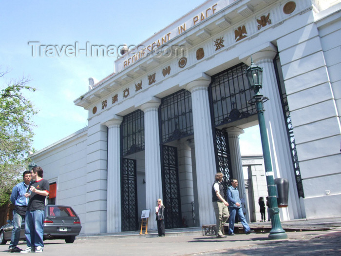 argentina319: Argentina - Buenos Aires - Entrance to the Recolecta cemetery or Cementerio - images of South America by M.Bergsma - (c) Travel-Images.com - Stock Photography agency - Image Bank