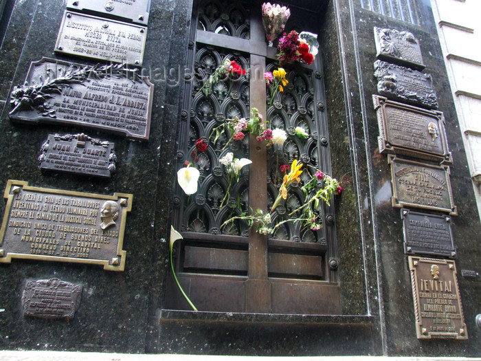 argentina321: Argentina - Buenos Aires - Evita Peron resting here at the Recoleta cemetery - images of South America by M.Bergsma - (c) Travel-Images.com - Stock Photography agency - Image Bank