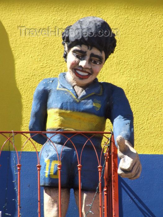 argentina330: Argentina - Buenos Aires - Maradona in La Boca - images of South America by M.Bergsma - (c) Travel-Images.com - Stock Photography agency - Image Bank