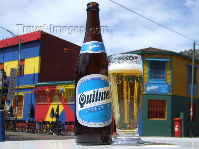 argentina351: Argentina - Buenos Aires - Quilmes beer at La Boca - images of South America by M.Bergsma - (c) Travel-Images.com - Stock Photography agency - Image Bank