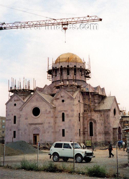 armenia49: Armenia - Giumri: re-building the city - new church - photo by M.Torres - (c) Travel-Images.com - Stock Photography agency - Image Bank