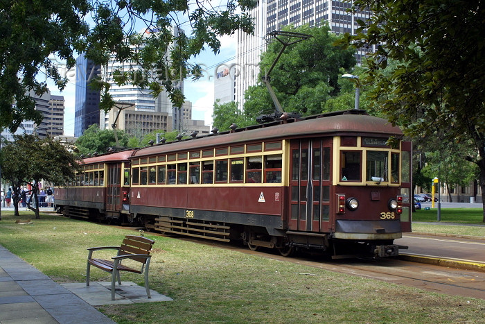 australia390: Adelaide (SA): Adelaide (SA): Adelaide Type H tram - carries passengers  between the city centre and Glenelg - photo by Rod Eime - (c) Travel-Images.com - Stock Photography agency - Image Bank