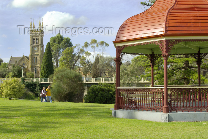 australia713: Australia - Strathalbyn, South Australia: park, bandstand and church - photo by G.Scheer - (c) Travel-Images.com - Stock Photography agency - Image Bank