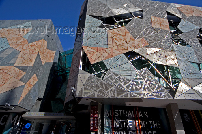 australia716: Melbourne, Victoria, Australia: Australian Centre for the Moving Image - ACMI - entrance - Federation Square - photo by Y.Xu - (c) Travel-Images.com - Stock Photography agency - Image Bank