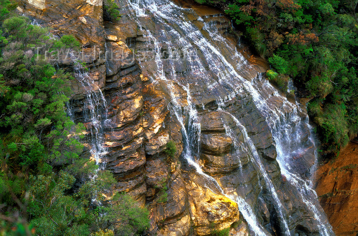 australia753: Blue Mountains, New South Wales, Australia: Wentworth Falls - upper cascades - photo by G.Scheer - (c) Travel-Images.com - Stock Photography agency - Image Bank