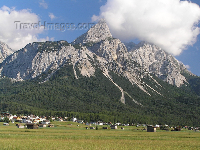 austria106: Austria - Ehrwald, Tirol: view of the Austrian side of the Zugspitze, the highest mountain in Germany - German-Austrian border - Bavarian Alps - Wetterstein range in the northern Kalkalpen - photo by J.Kaman - (c) Travel-Images.com - Stock Photography agency - Image Bank