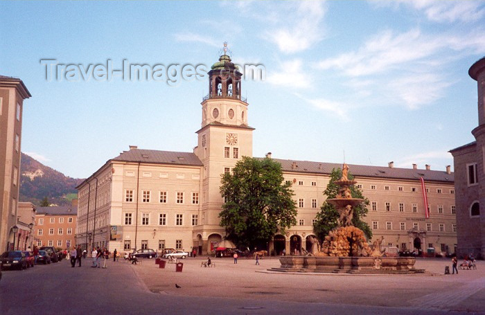 austria16: Austria - Salzburg: Town Hall and St Florian's Fountain - Domplatz - photo by M.Torres - (c) Travel-Images.com - Stock Photography agency - Image Bank