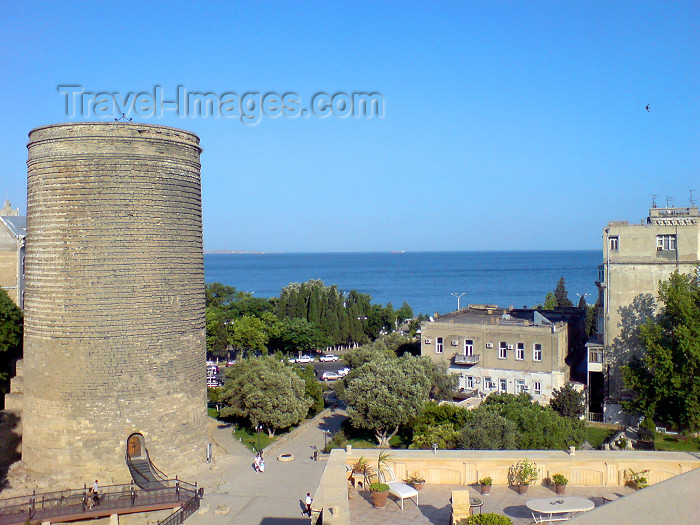 azer203: Azerbaijan - Maiden's tower and the Caspian sea (Gyz Galassy) - Unesco world heritage site - photo by N.Mahmudova - (c) Travel-Images.com - Stock Photography agency - Image Bank