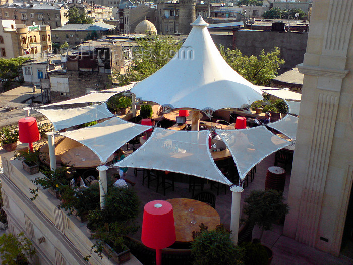 azer204: Azerbaijan - Baku: Sultan Inn Boutique Hotel - Open Space Cafe - luxury hotel in the old city - Icheri Sheher - photo by N.Mahmudova - (c) Travel-Images.com - Stock Photography agency - Image Bank