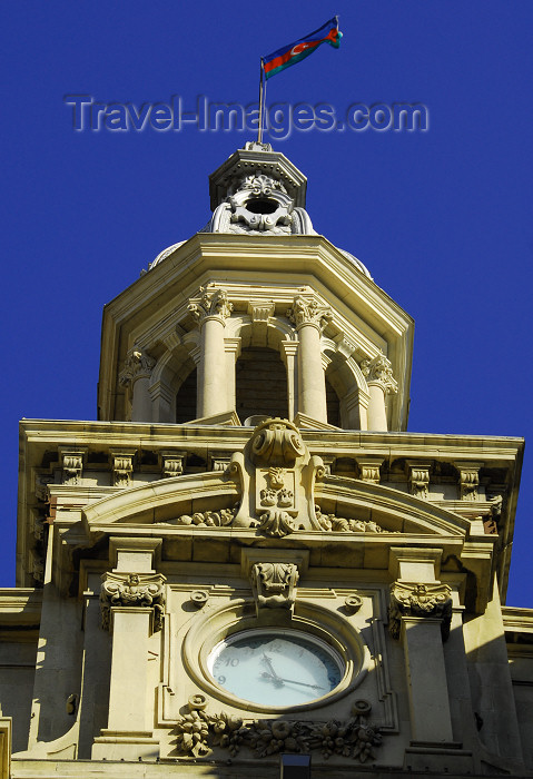 azer319: Azerbaijan - Baku: City Hall - Baksoviet Bulding - clock tower - designed Polish architect Joseph V. Goslavsky - Rathaus - photo by M.Torres - (c) Travel-Images.com - Stock Photography agency - Image Bank