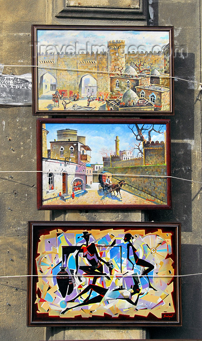 azer343: Azerbaijan - Baku: local artists sell their paintings - art - photo by M.Torres - (c) Travel-Images.com - Stock Photography agency - Image Bank