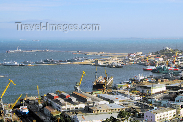 azer375: Azerbaijan - Baku: harbour - western section, including the military harbour - Azerbaijan's navy - Caspian Flotilla - photo by M.Torres - (c) Travel-Images.com - Stock Photography agency - Image Bank