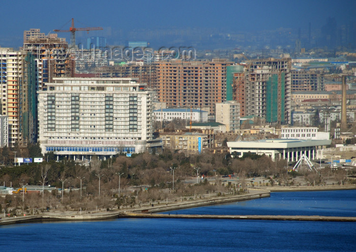 azer378: Azerbaijan - Baku: waterfront - Azadlyg sq. - Apsheron hotel and Sea Terminal - photo by M.Torres - (c) Travel-Images.com - Stock Photography agency - Image Bank