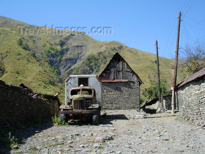 azer490: Azerbaijan - Saribash - village scene - rusting truck  - photo by F.MacLachlan - (c) Travel-Images.com - Stock Photography agency - Image Bank