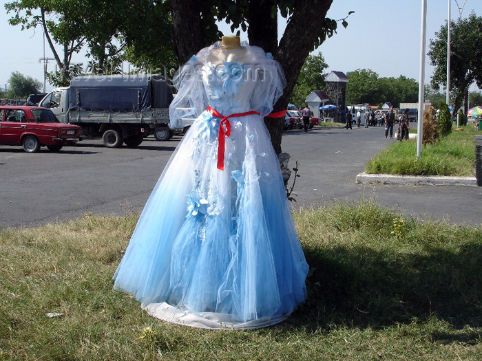 azer505: Qabala, Azerbaijan: the bazaar - you can buy all sorts of things - wedding dress - F.MacLachlan - (c) Travel-Images.com - Stock Photography agency - Image Bank