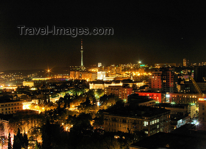 azer551: Baku, Azerbaijan: skyline - nocturnal - photo by N.Mahmudova - (c) Travel-Images.com - Stock Photography agency - Image Bank