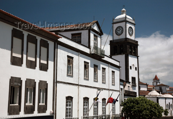 azores174: Azores / Açores - São Miguel - Ponta Delgada: Acoreano Oriental street and São Sebastião church / rua do Açoreano Oriental - photo by A.Stepanenko - (c) Travel-Images.com - Stock Photography agency - Image Bank